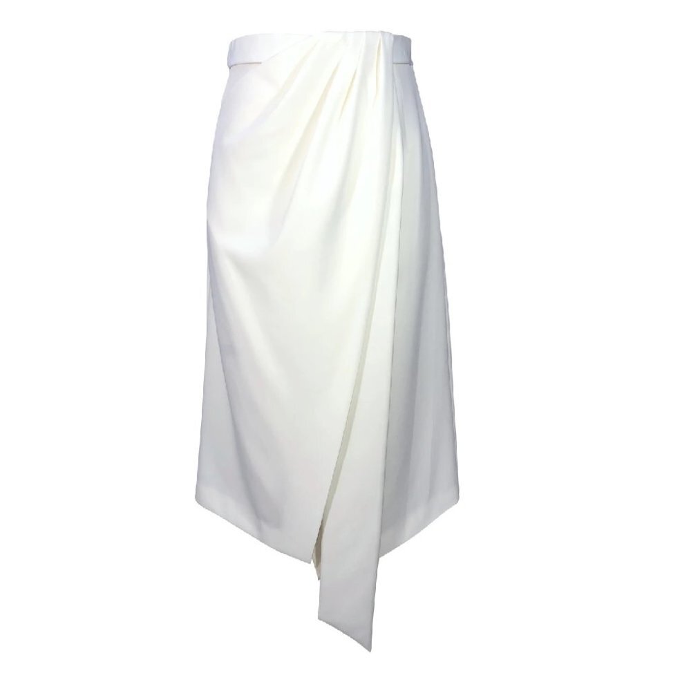 SALLY LA POINTE Wrap Midi Skirt
